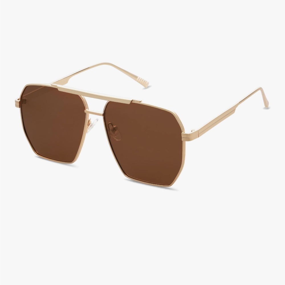 Stylish Gold and Brown Sunglasses